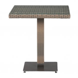 Klonea Faux Rattan Wicker Table, Fawn