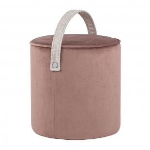 Pouf Jerry velour dusty pink