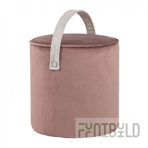 Pouf Jerry velour dusty pink