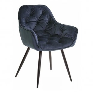 Chair Malta, blue velour