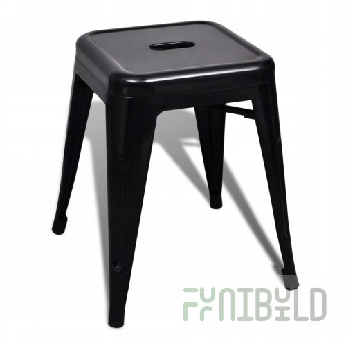 Tolix stool, black