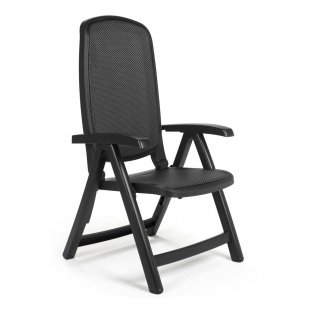 Plastic folding chair Delta, anthracite