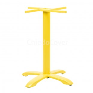 Cast iron table base Rome, yellow