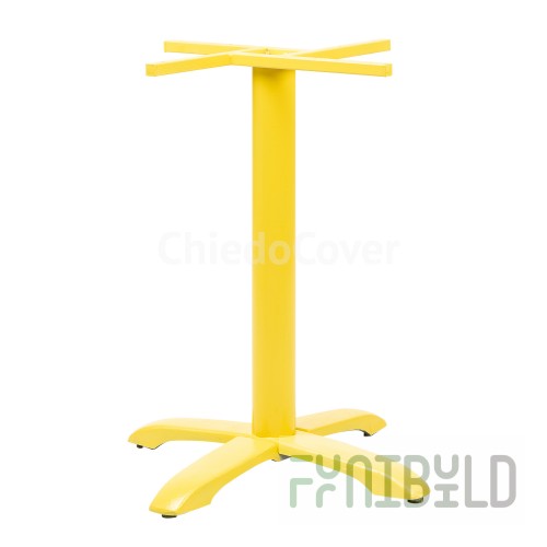 Cast iron table base Rome, yellow