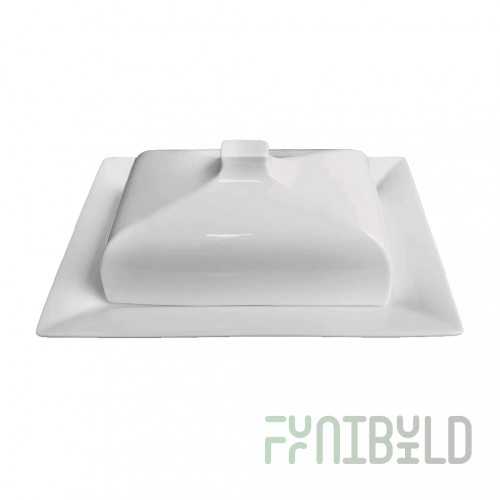 Butter dish with lid 210x150 in Royal White 1, 16