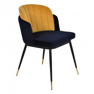 Penelope chair blue + yellow