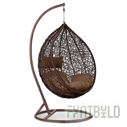 Hanging chair Bratten made of artificial rattan