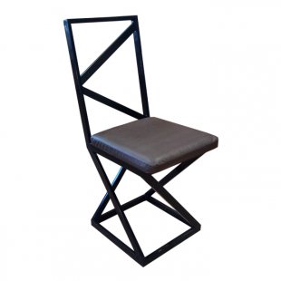 Loft chair, black frame, black eco-leather