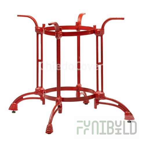 Cast iron table base Marco KR, red