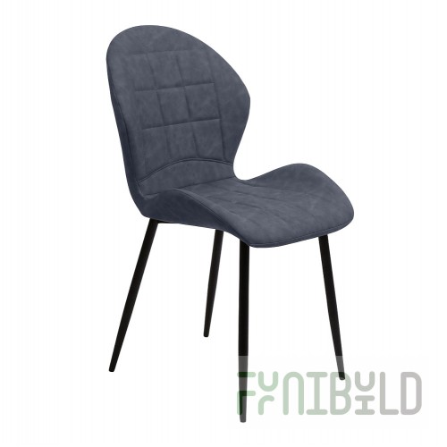 Chair Flower RU-03 PU, blue steel