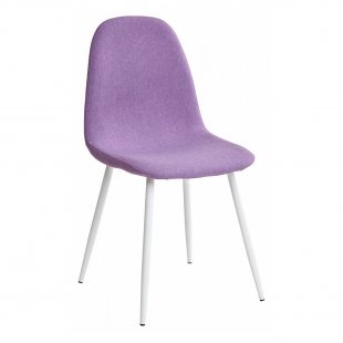 Cassiopea chair, lilac velour, white legs