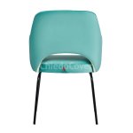 Chair Rose, blue velvet, metal legs