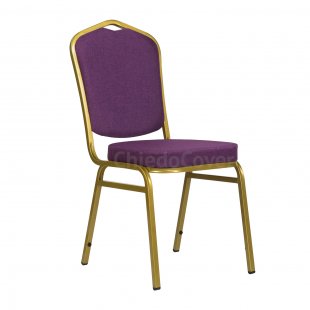 Chair Hit 20mm, frame - gold, upholstery - purple matting