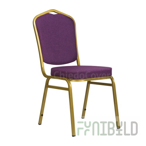 Chair Hit 20mm, frame - gold, upholstery - purple matting