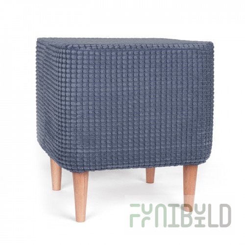 Pouf Azimuth Civic Indigo beech
