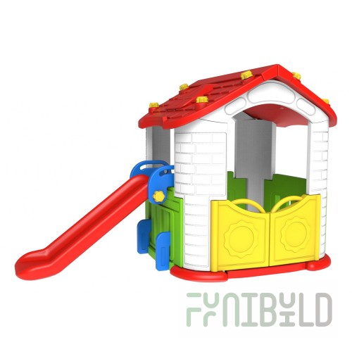 Playhouse with slide