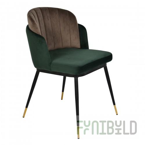 Chair Penelope green + brown