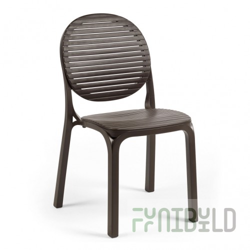 Plastic chair Dalia, coffee