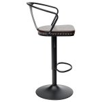 Tolix Arms Soft Bar Stool Black Matte