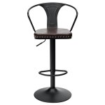 Tolix Arms Soft Bar Stool Black Matte