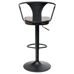 Tolix Arms Soft Bar Stool Black Matte