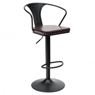 Tolix Arms Soft Bar Stool Black Matte