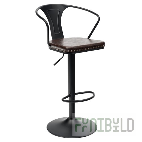 Tolix Arms Soft Bar Stool Black Matte