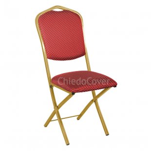 Chair Hit 20mm folding, gold, red crown