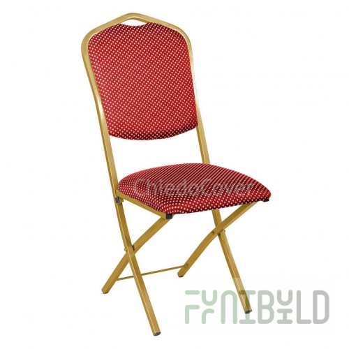 Chair Hit 20mm folding, gold, red crown