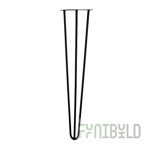 Reinforced hairpin leg for table