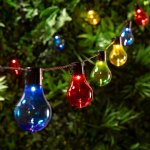 Masquerade Light Bulb Garland, 20 Cool White Multicolored Bulbs