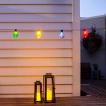 Masquerade Light Bulb Garland, 20 Cool White Multicolored Bulbs
