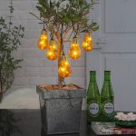 Retro Garland on batteries Glow 5 amber bulbs
