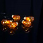 Retro Garland on batteries Glow 5 amber bulbs
