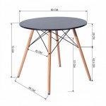 Round table EAMES DSW D80 black