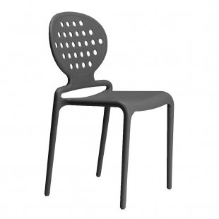 Plastic chair Colette, anthracite