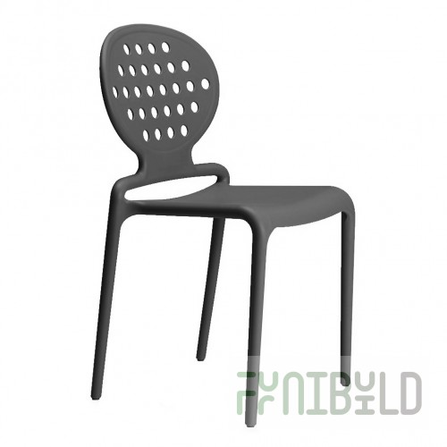 Plastic chair Colette, anthracite