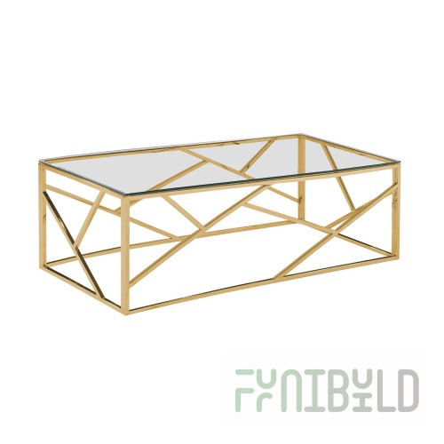 Art Deco Coffee Table 120 x 60 Gold