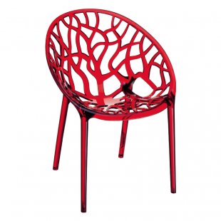 Chair Crystal Red, plastic