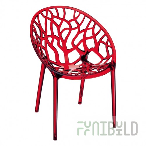 Chair Crystal Red, plastic