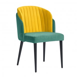 Half-chair Lily, yellow-turquoise