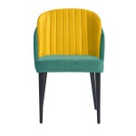 Half-chair Lily, yellow-turquoise