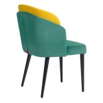 Half-chair Lily, yellow-turquoise