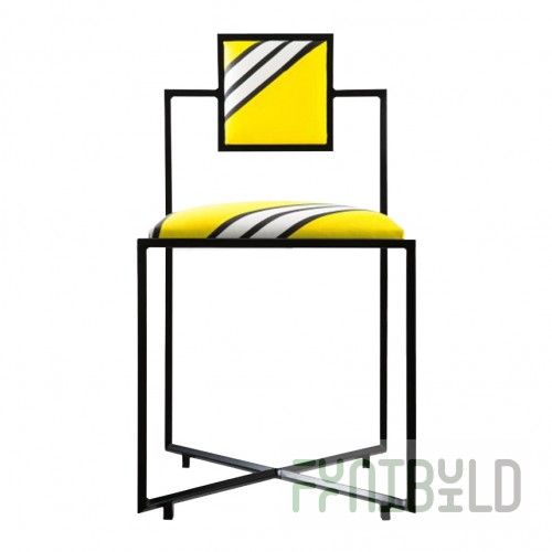 Designer chair Rugasa soft yellow