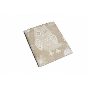 Blanket Cotton 100% Owl beige