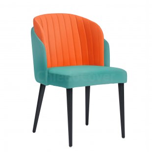 Half-chair Lily, orange-blue