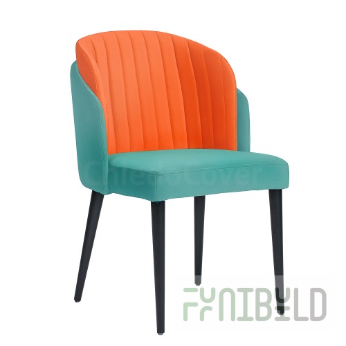 Half-chair Lily, orange-blue
