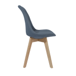 Tariq chair, blue, wood legs