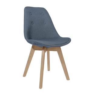 Tariq chair, blue, wood legs
