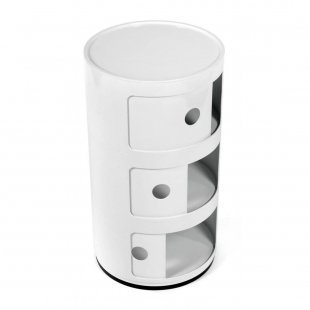 Componibili 3-compartment white cabinet
